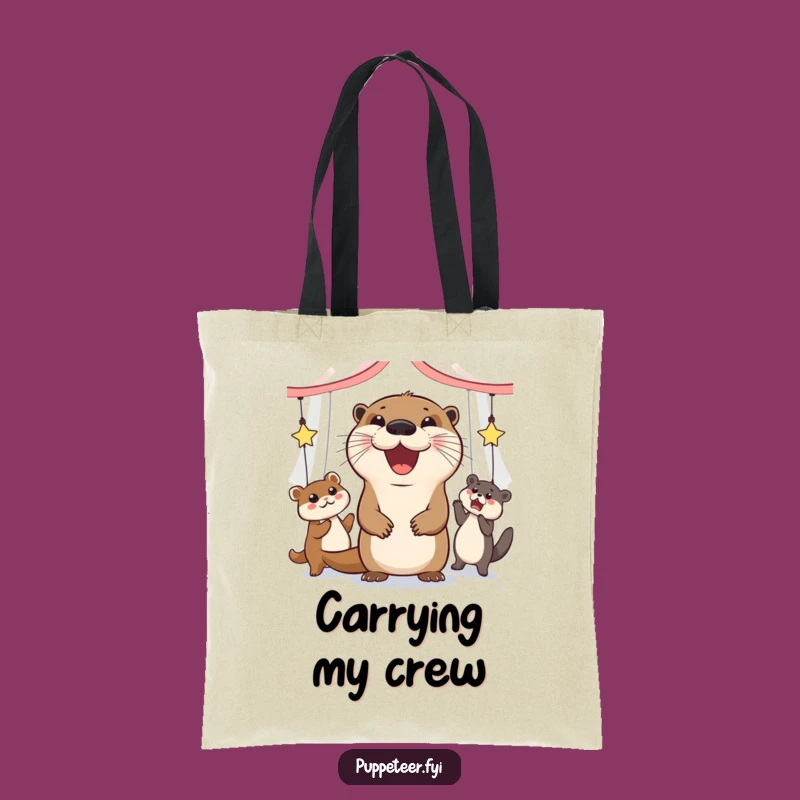 Funny Otter Puppet Dancer Tote Bag: Carry Your Moves with Style
