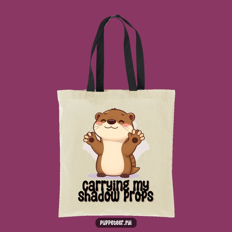 Funny Otter Shadow Puppet Show Tote Bag - Carry Your Laughs in Style!