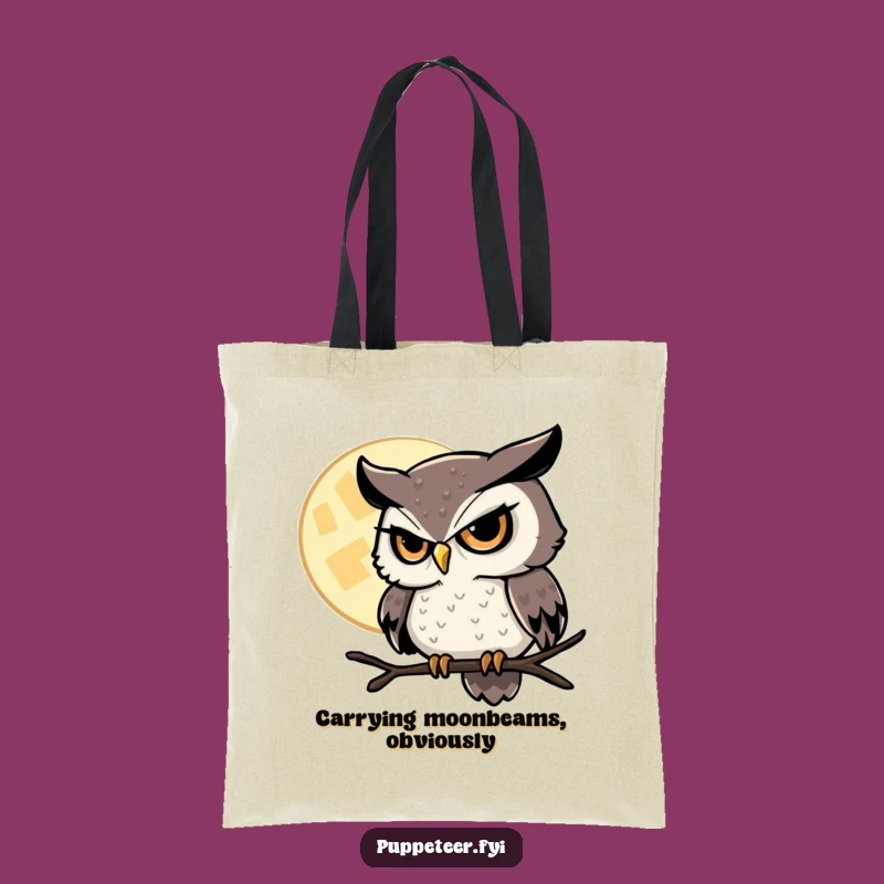 Funny Owl Tote Bag: Sly Moon Controller Bag, Magical and Practical Gift