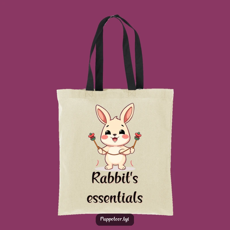 Funny Rabbit Puppet Show Tote Bag: Carry Your Smiles