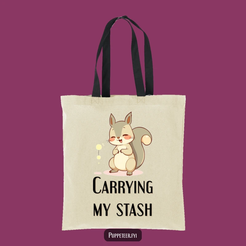 Funny Squirrel Orb Tote Bag - Giggling Pet Accessory for Magical Errands
