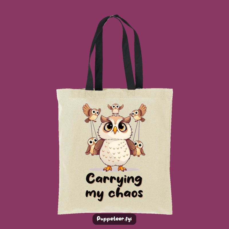 Funny Surprised Owl Acrobatics Tote Bag: Carry Your Amazement with Style