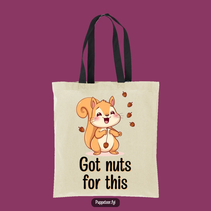 Funny Squirrel Tote Bag: Acorn Collector Fun, Practical and Cheerful Gift