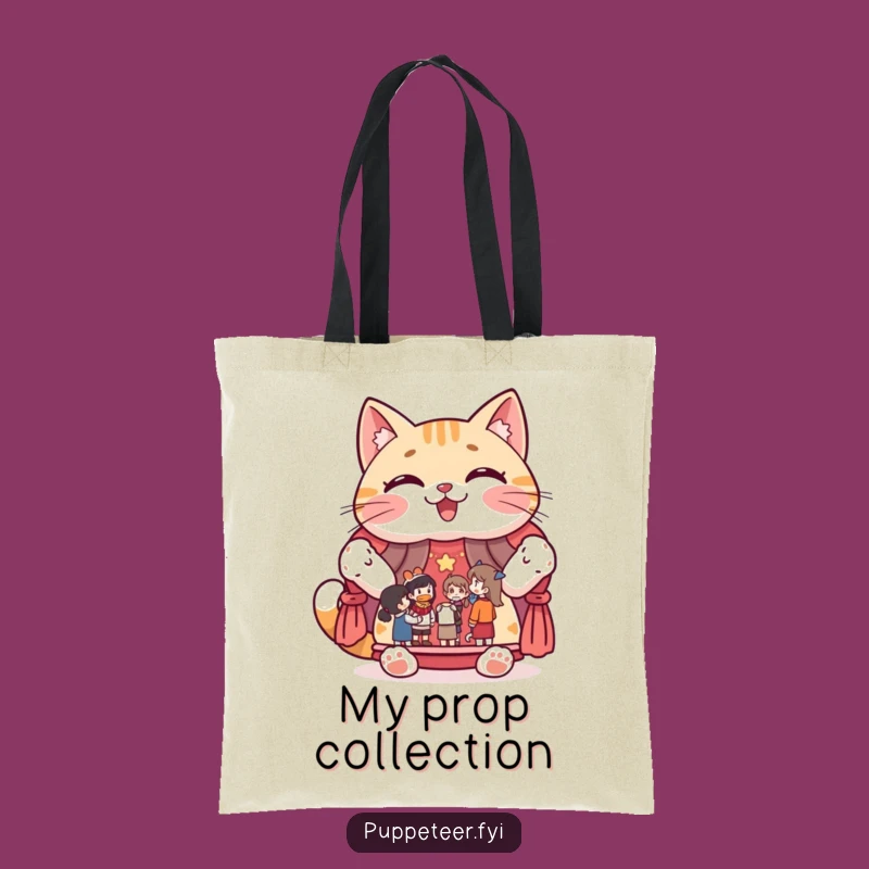 Funny Cat Puppet Show Tote Bag: Carry Your Charm